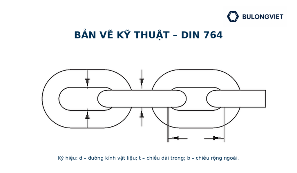 Bản vẽ kỹ thuật Dây xích inox – DIN 764