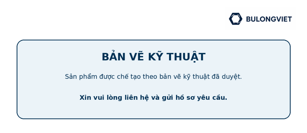 Bản vẽ kỹ thuật Tắc kê inox theo yêu cầu